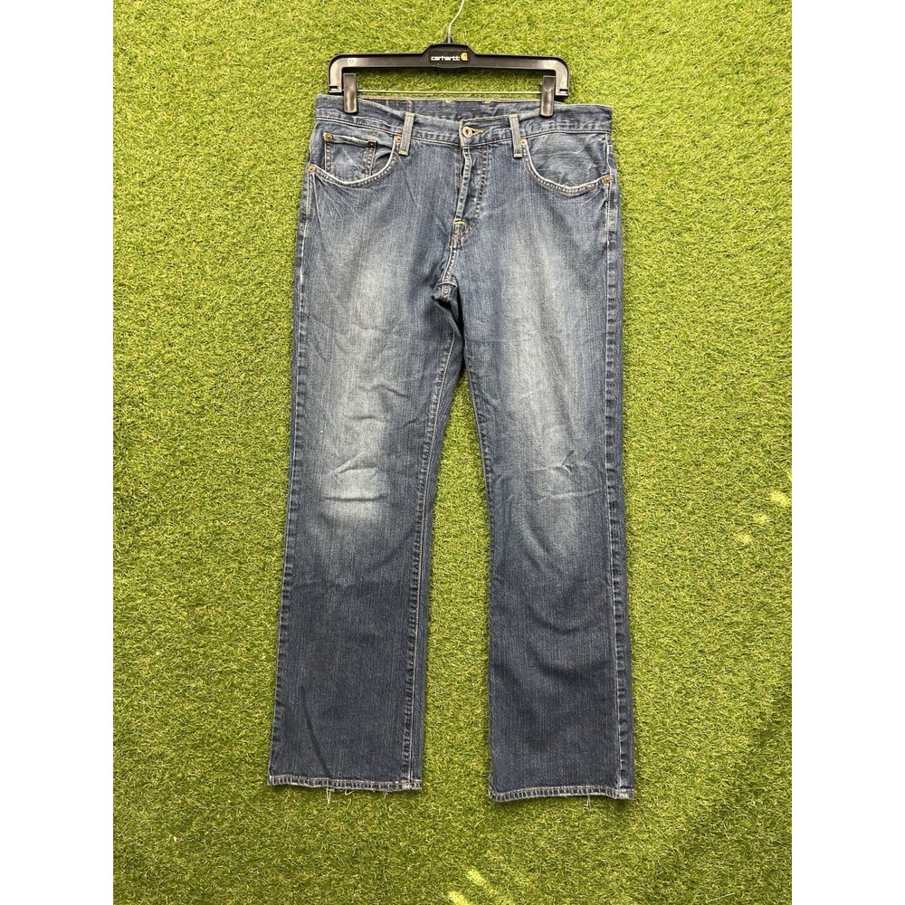 Lucky Brand Dungarees Jeans Mens 34 Slim Bootleg Bootcut USA Casual Workwear